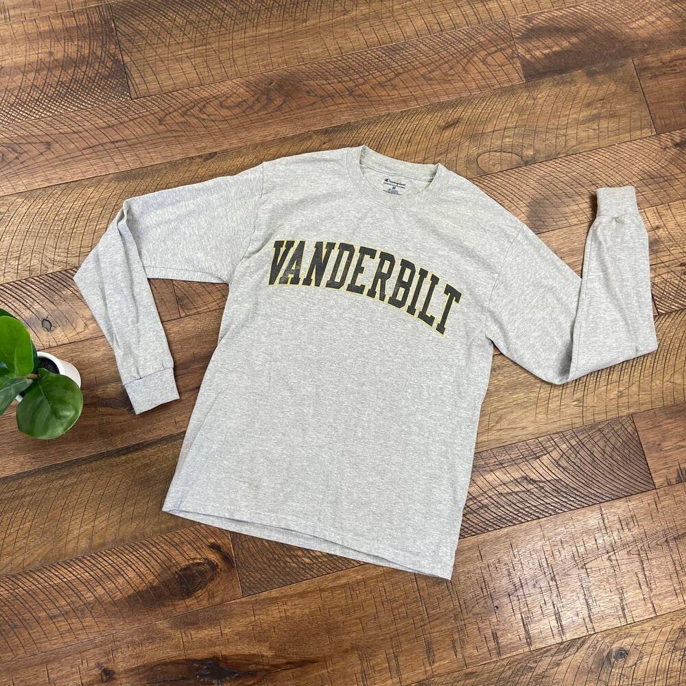 CHAMPION M vintage venderbilt Collegiate College long sleeve oversized crew top